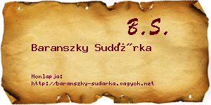 Baranszky Sudárka névjegykártya